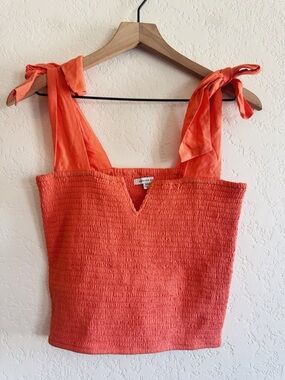 American Eagle | ruched tie shoulder tank top | M